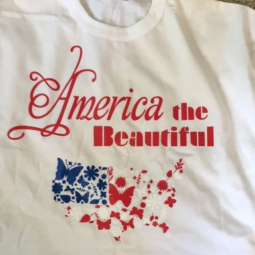 Free with Purchase America the Beautiful Cropped Tee L - Picture 3 of 8